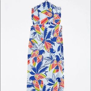 FARM Rio Blue Color Birds MIDI Dress